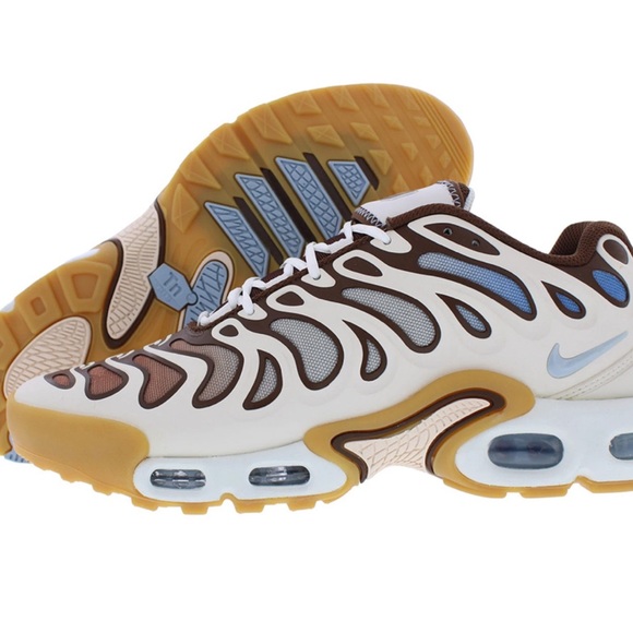 Nike Air Max Plus Drift Phantom in White, Brown, and Light Blue - Picture 1 of 10